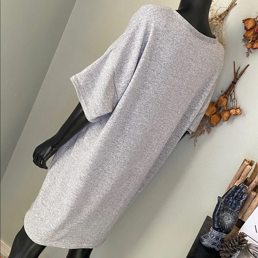 Boohoo Heather Gray Glittery Sparkly T shirt Dress - Picture 6 of 12